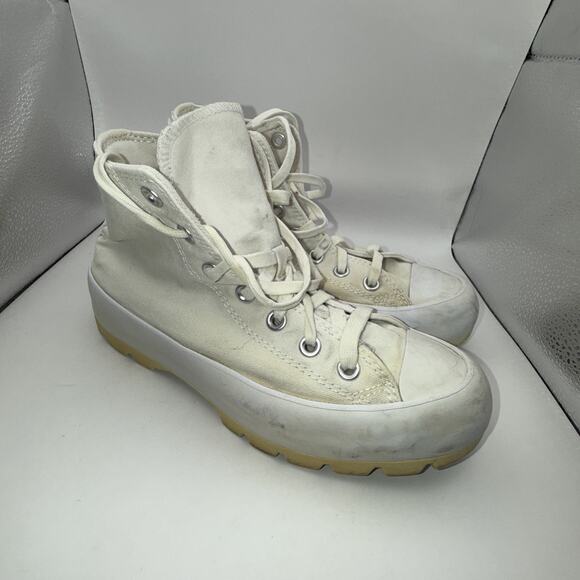 Size 7 - Converse Chuck Taylor All Star Lugged High White W - Picture 4 of 11